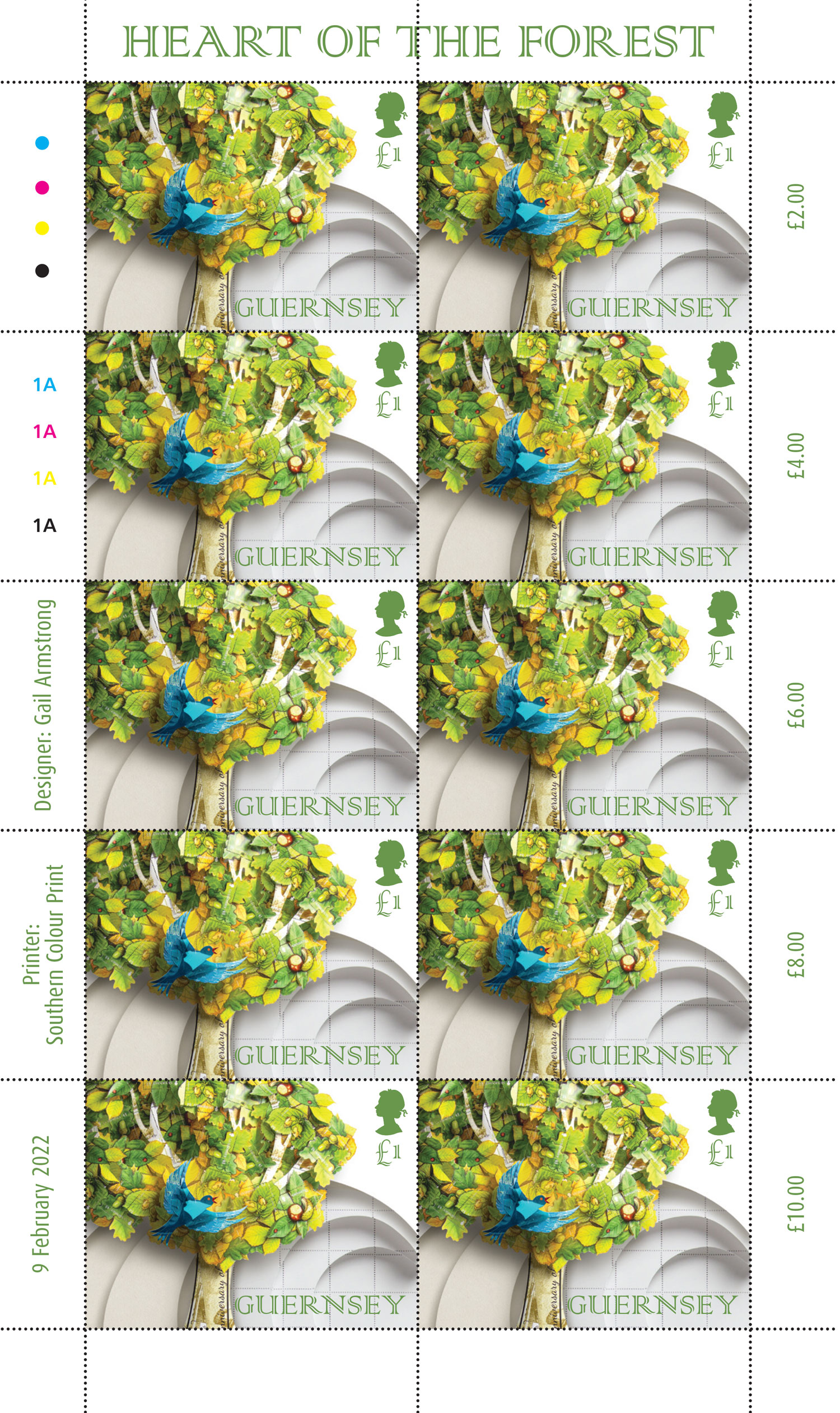 Heart of the Forest part 1 Sheet of 10